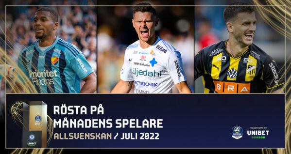 Nominerade till Månadens Spelare i juli