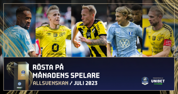Fem från topptrion nominerade till Månadens Spelare
