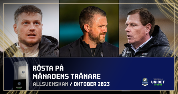De är nominerade till Månadens Tränare i oktober